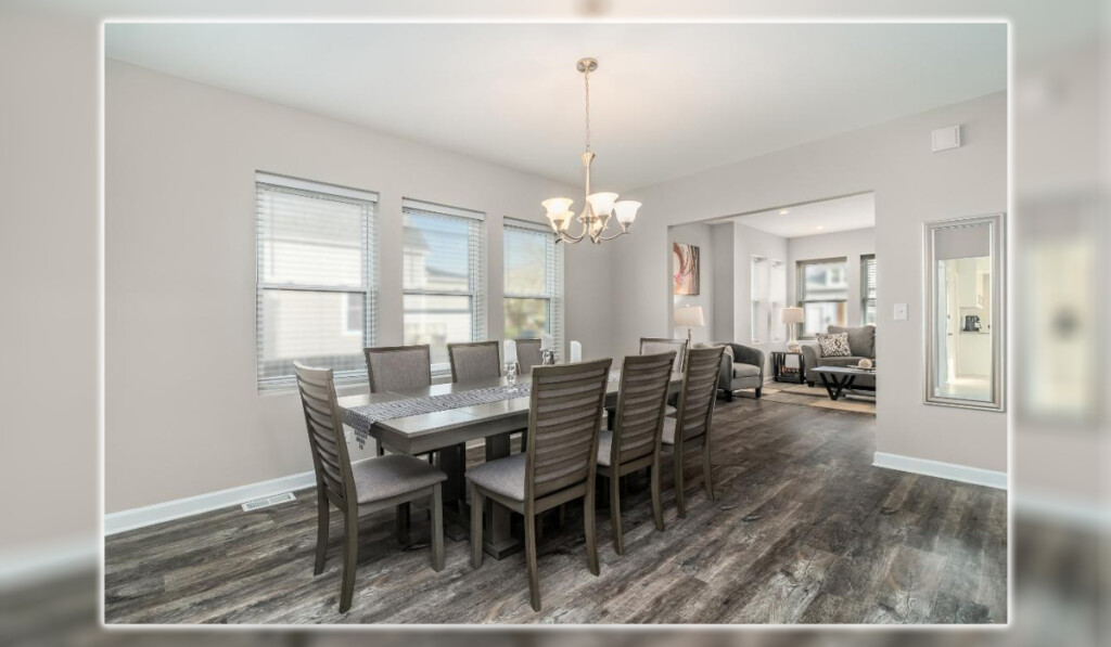 Modern dining set in a kitchen area.